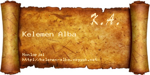 Kelemen Alba névjegykártya